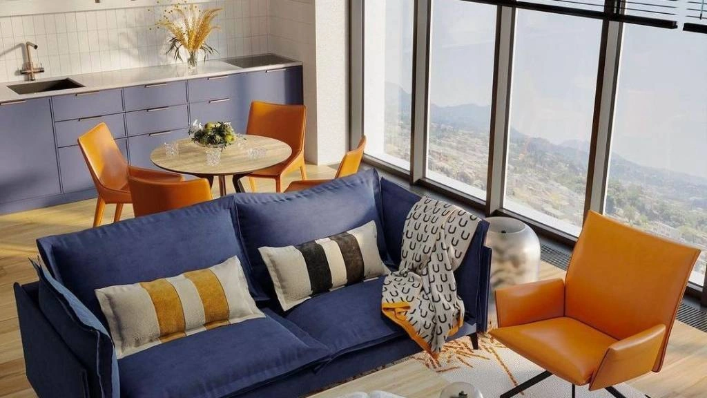 Диван на кухне для зонирования пространства Диван на кухне для зонирования пространства