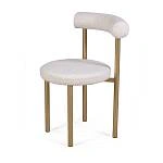 Стул Biggi, букле Turin ivory / опоры золото Стул Biggi, букле Turin ivory / опоры золото