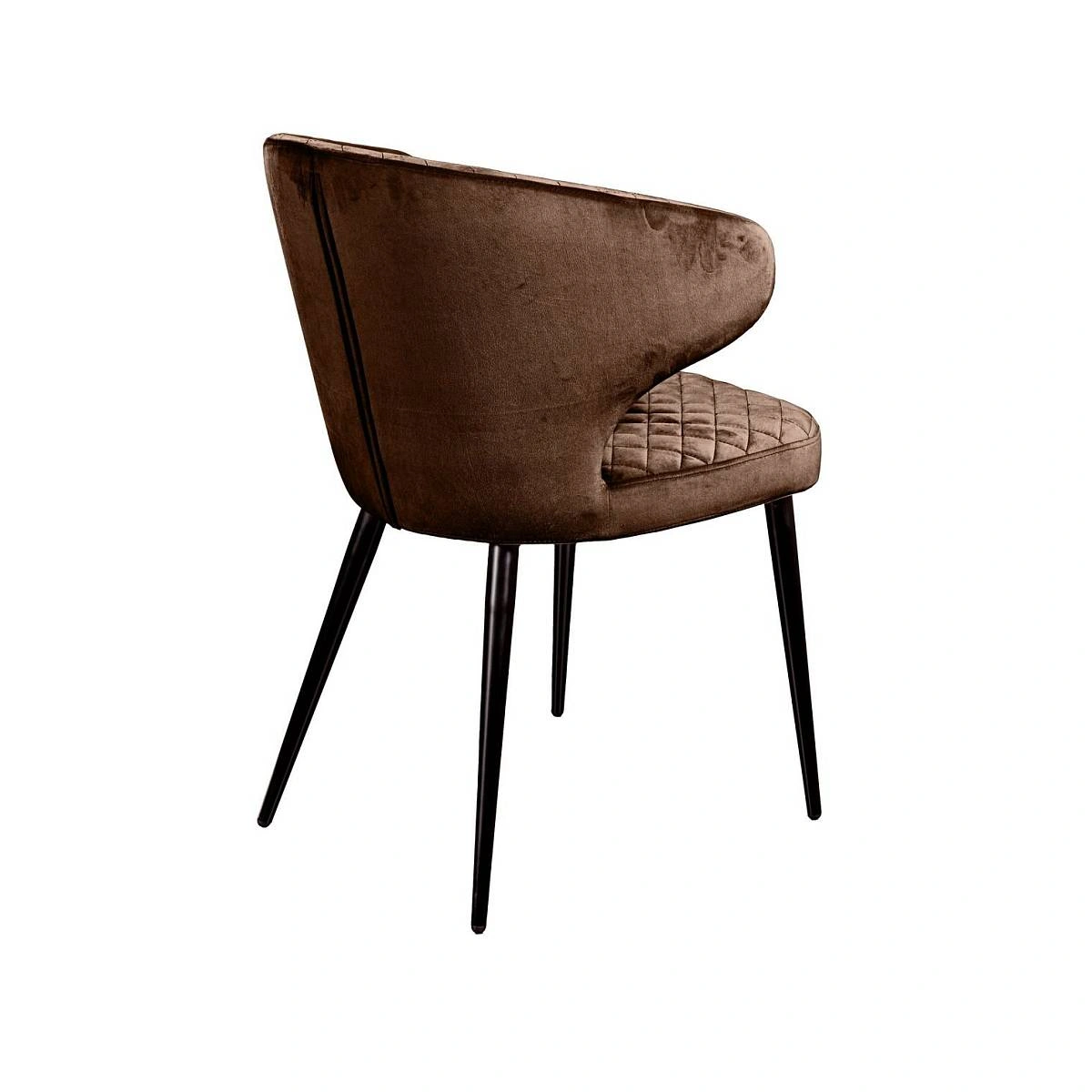 Стул Richard ромб, бархат коричневый 12 фото