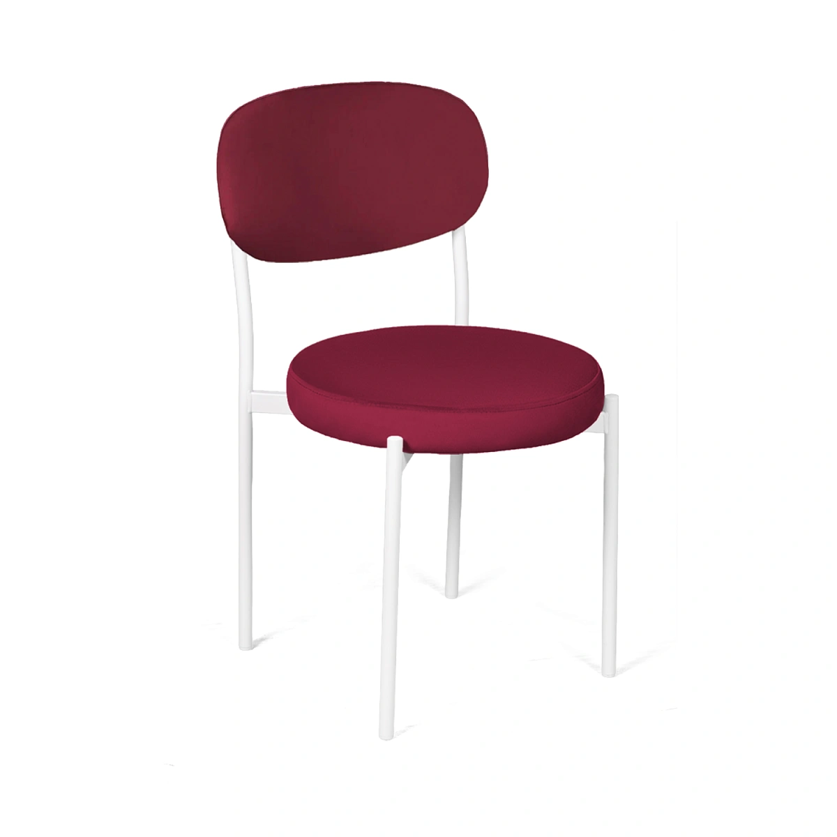 Стул Мейсон, комплект (2 шт), бархат винно-красный 16 / опоры белые фото