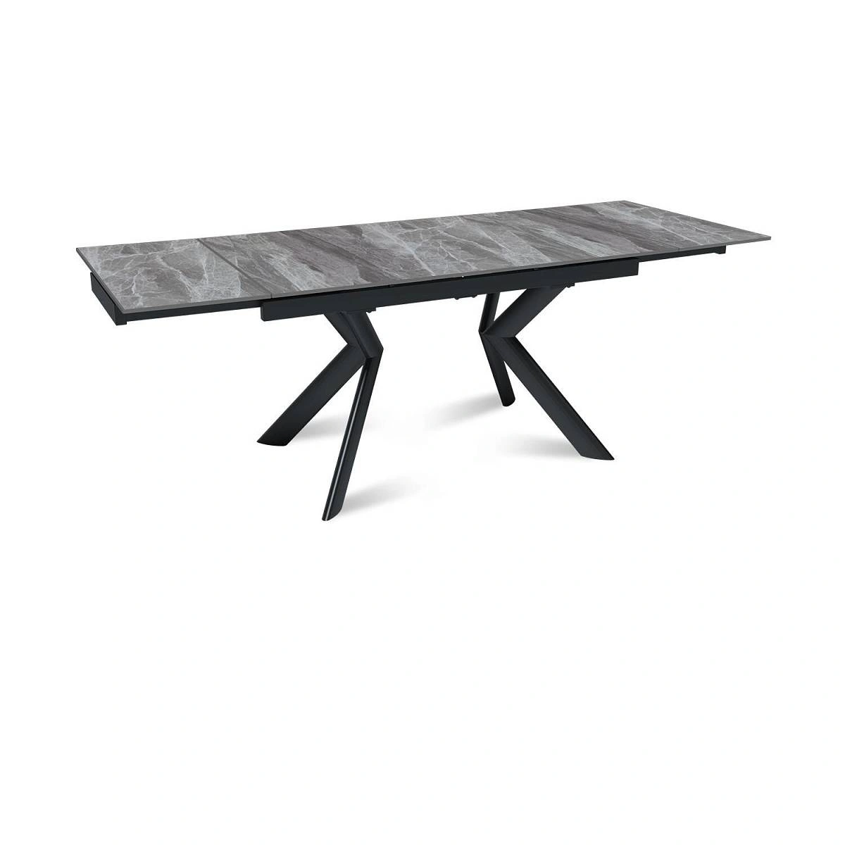 Стол раскладной Bridge (140+40+40), керамика глянцевая Italian Light Grey изображение Стол раскладной Bridge (140+40+40), керамика глянцевая Italian Light Grey фото