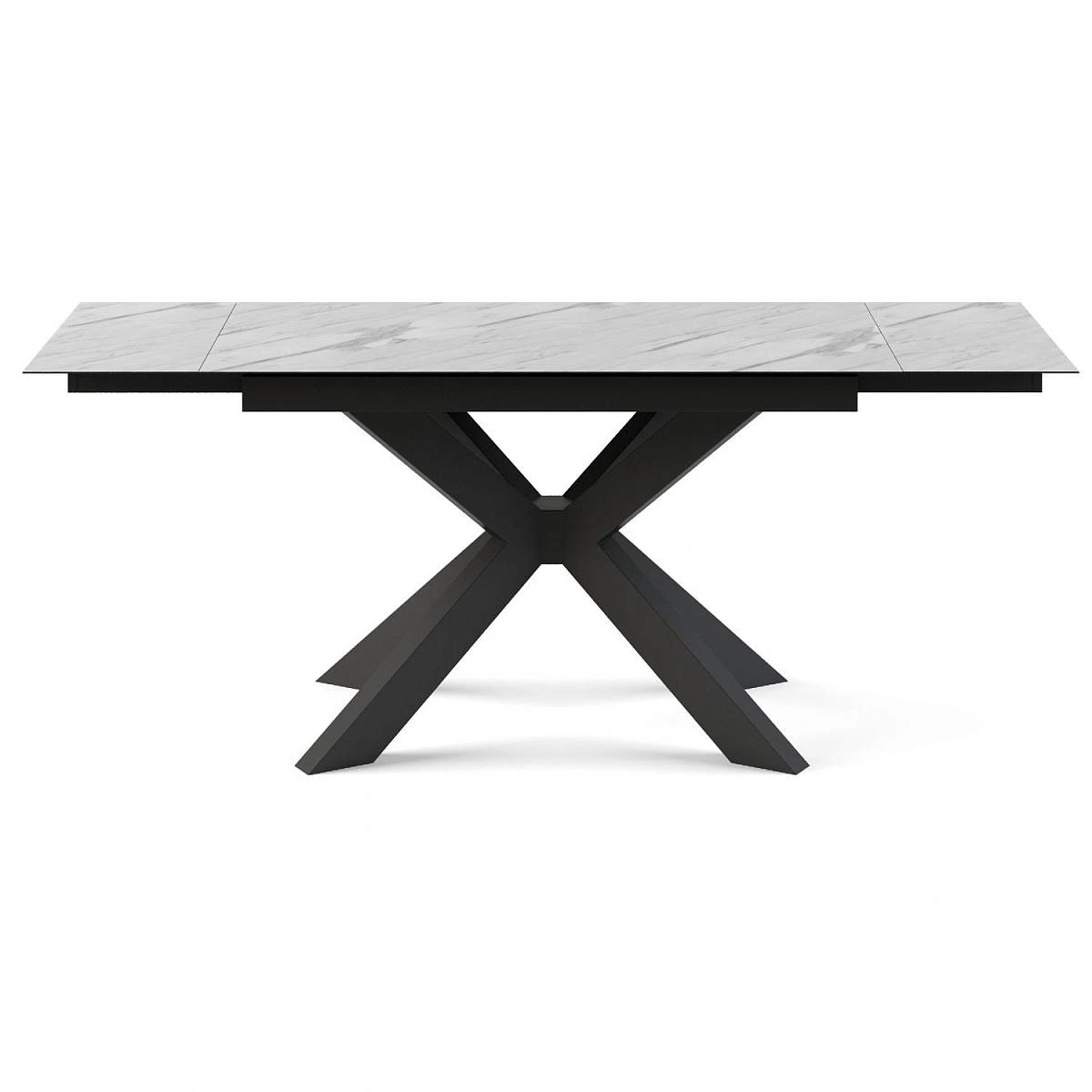 Стол раскладной Ariston (140+35+35), керамика белая изображение Стол раскладной Ariston (140+35+35), керамика белая фото