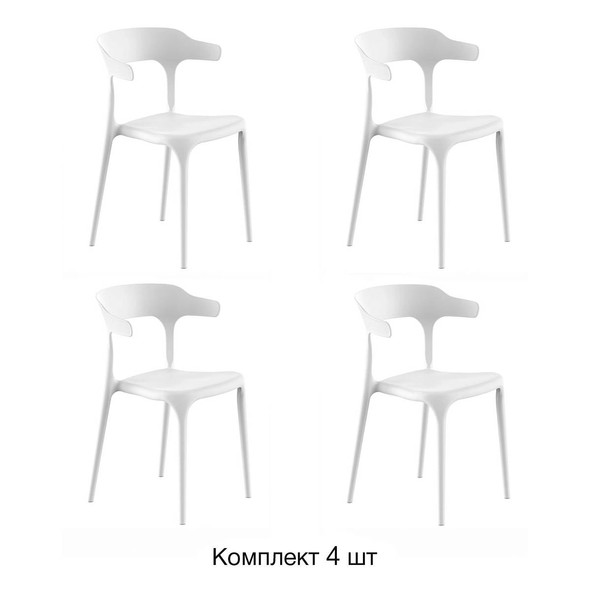Стул Leo (RUS), комплект (4 шт), пластик светло-серый изображение Стул Leo (RUS), комплект (4 шт), пластик светло-серый фото