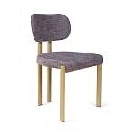 Стул Ervin, микромех Rozy dark grey / опоры шампань