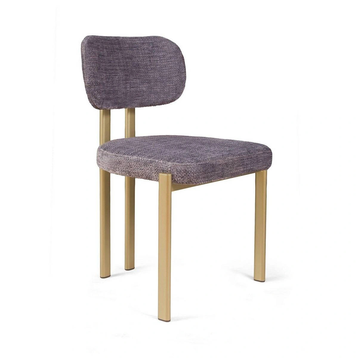 Стул Ervin, микромех Rozy dark grey / опоры шампань фото