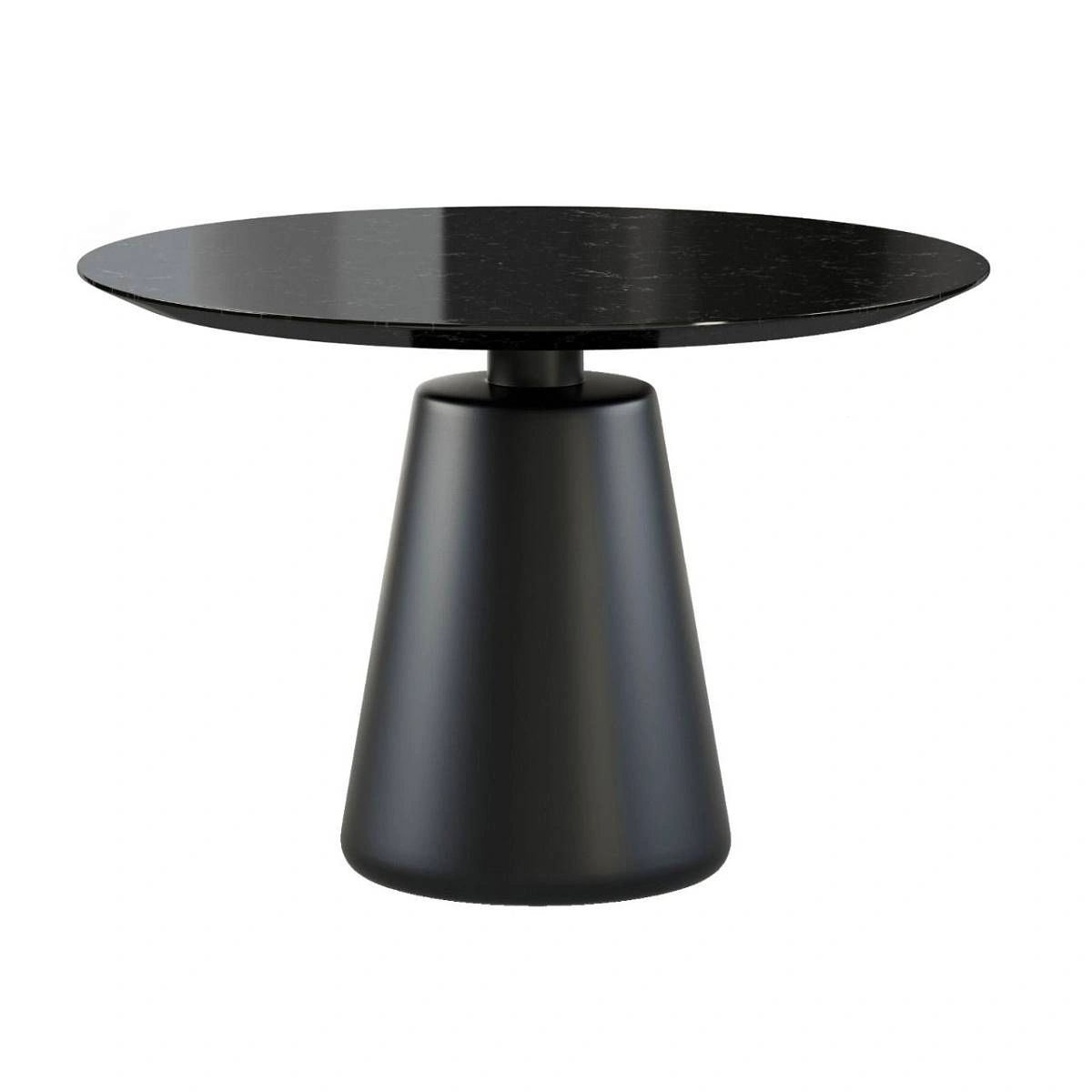 Стол круглый Ikon 100, керамика глянцевая, черная изображение Стол круглый Ikon 100, керамика глянцевая, черная фото