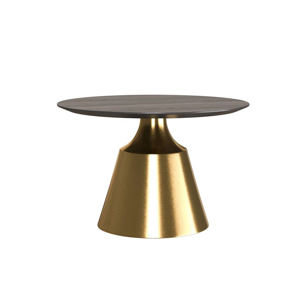 Журнальный стол Lucas 60, шпон / опора золото фото