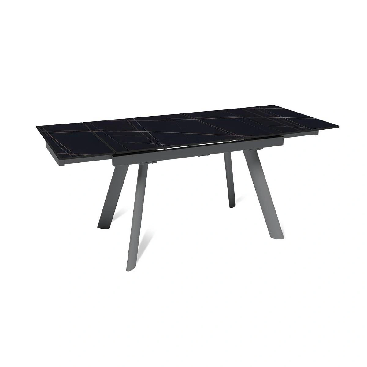 Стол раскладной Stone (120+30+30), керамика матовая Black Gold изображение Стол раскладной Stone (120+30+30), керамика матовая Black Gold фото