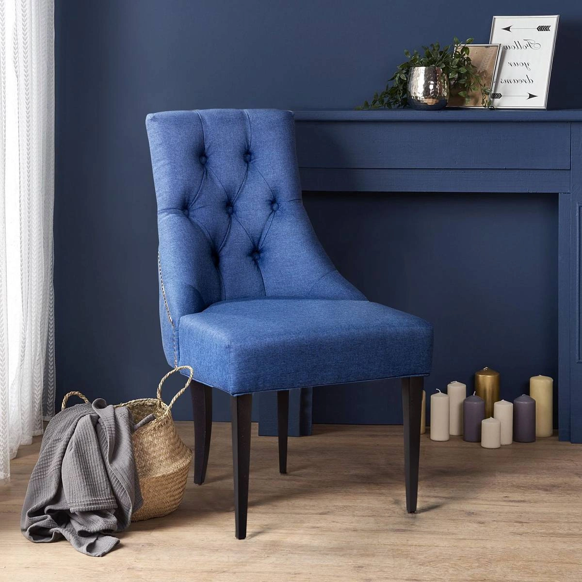 Стул Laredo, рогожка синий изображение Стул Laredo, рогожка синий фото