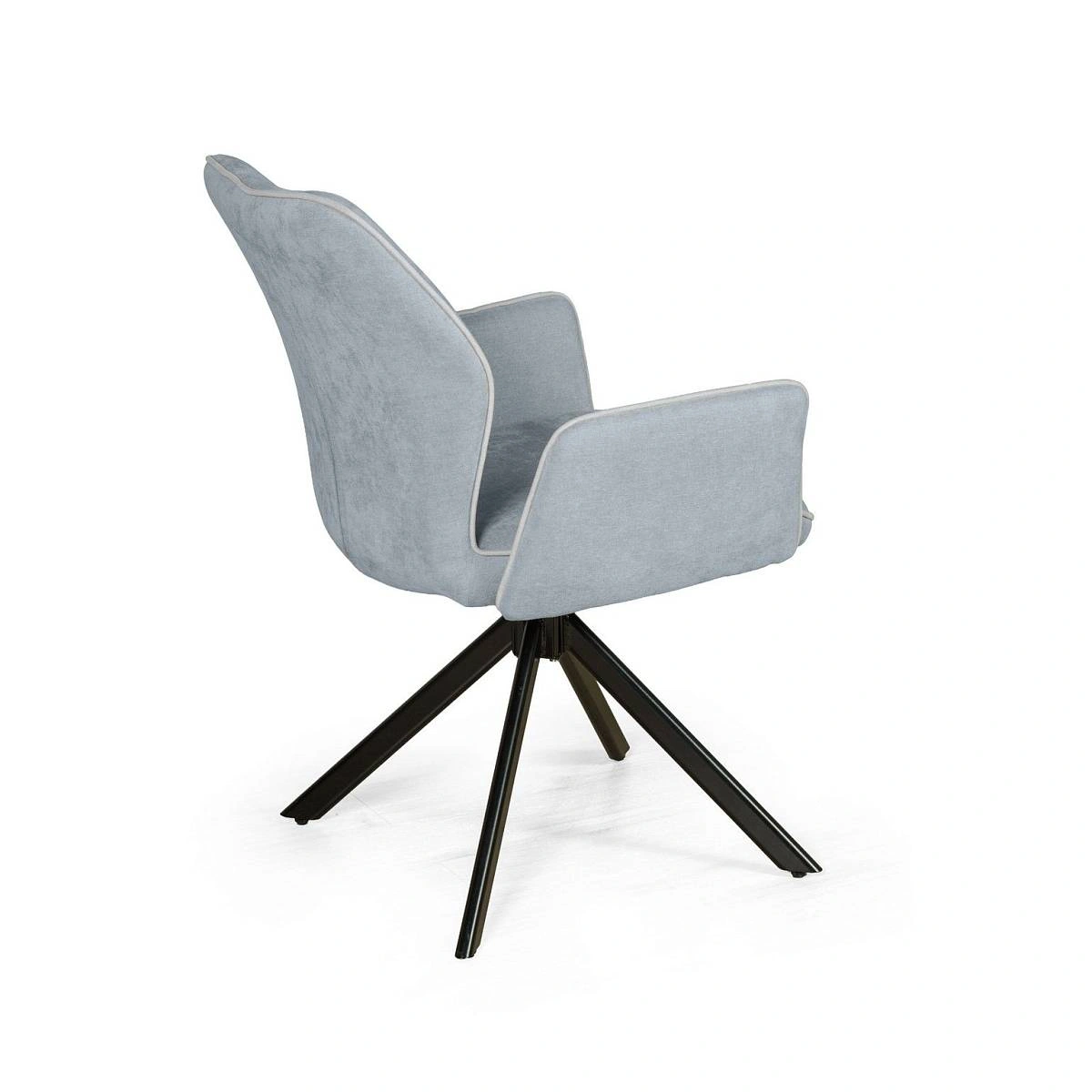 Стул с подлокотниками Элвис поворотный 360 PRO, комплект (2шт), шенилл Puffy sky / опора эллипс фото