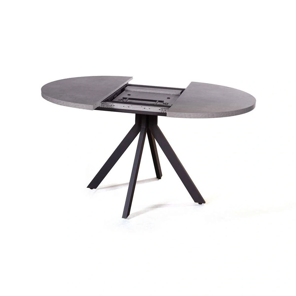 Стол круглый Corfu раздвижной  (100+40) камень темный изображение Стол круглый Corfu раздвижной  (100+40) камень темный фото