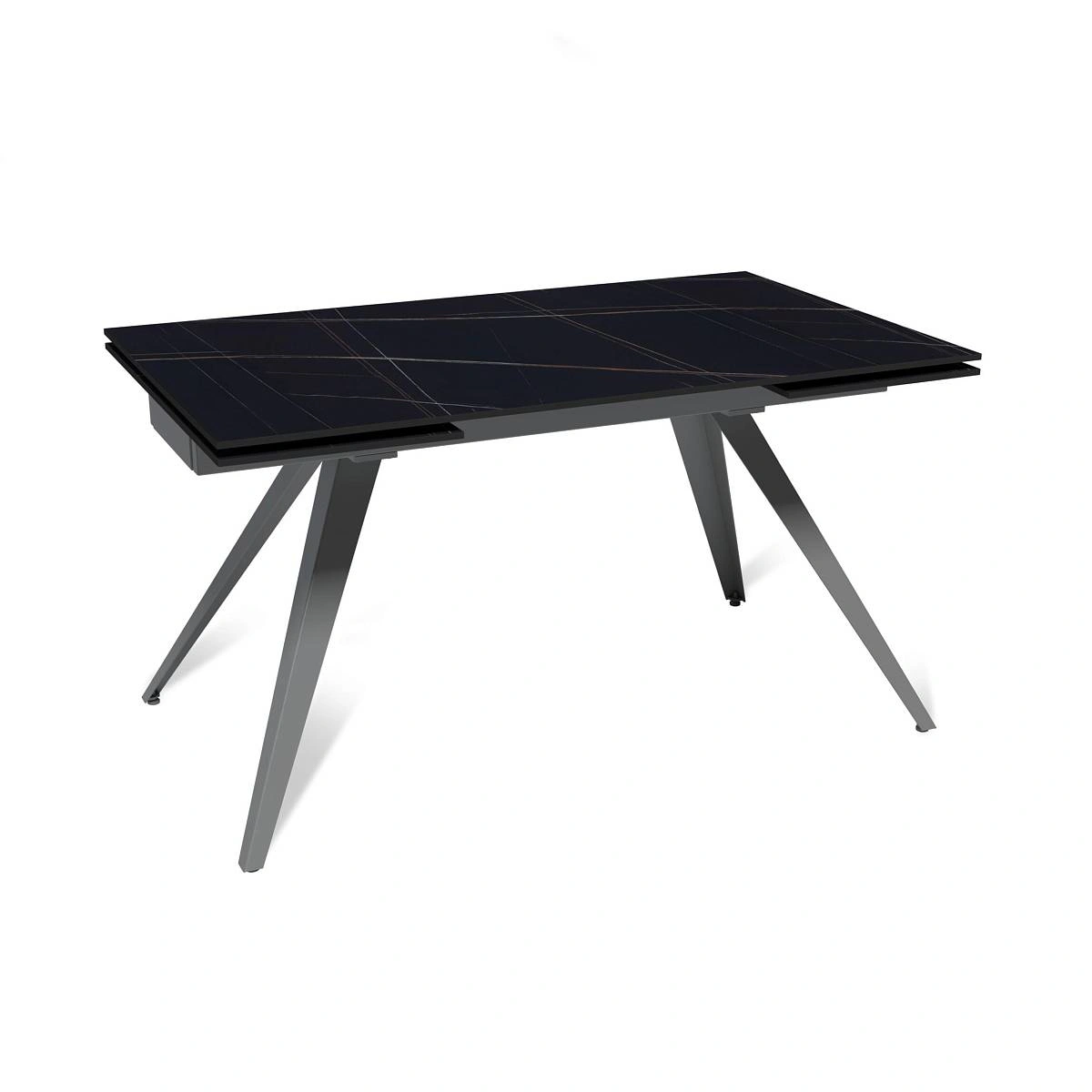 Стол раскладной Asti (140+40+40), керамика матовая Blackgold изображение Стол раскладной Asti (140+40+40), керамика матовая Blackgold фото