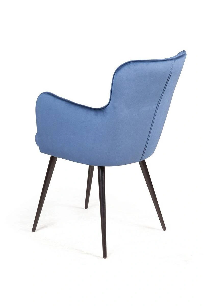 Стул с подлокотниками King, бархат синий 29 изображение Стул с подлокотниками King, бархат синий 29 фото