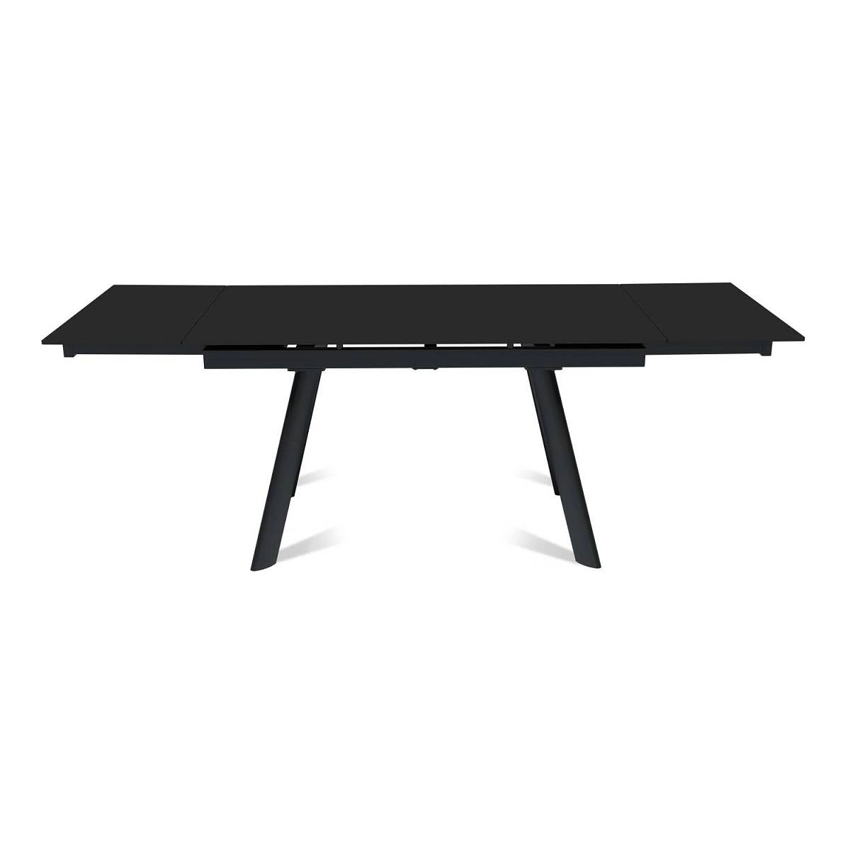 Стол раскладной Stone (140+40+40), керамика матовая черная изображение Стол раскладной Stone (140+40+40), керамика матовая черная фото