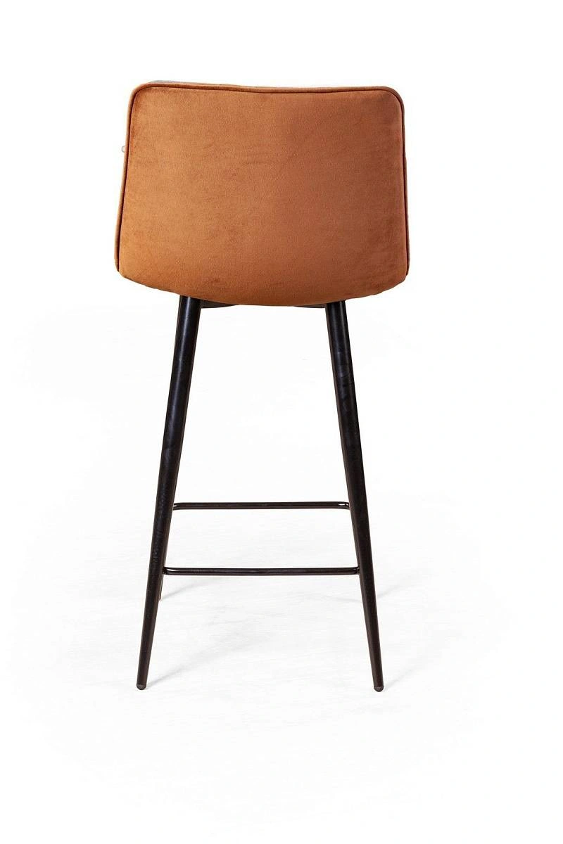 Стул полубарный Paul,  комплект (2 шт), бархат коричневый 11 фото