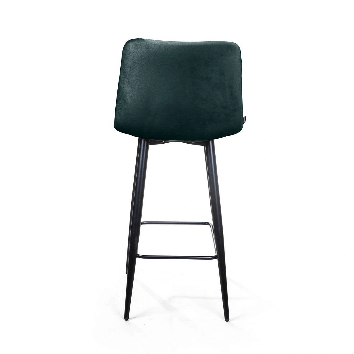 Стул полубарный UNO, бархат зелёный 19/ чёрный конус изображение Стул полубарный UNO, бархат зелёный 19/ чёрный конус фото