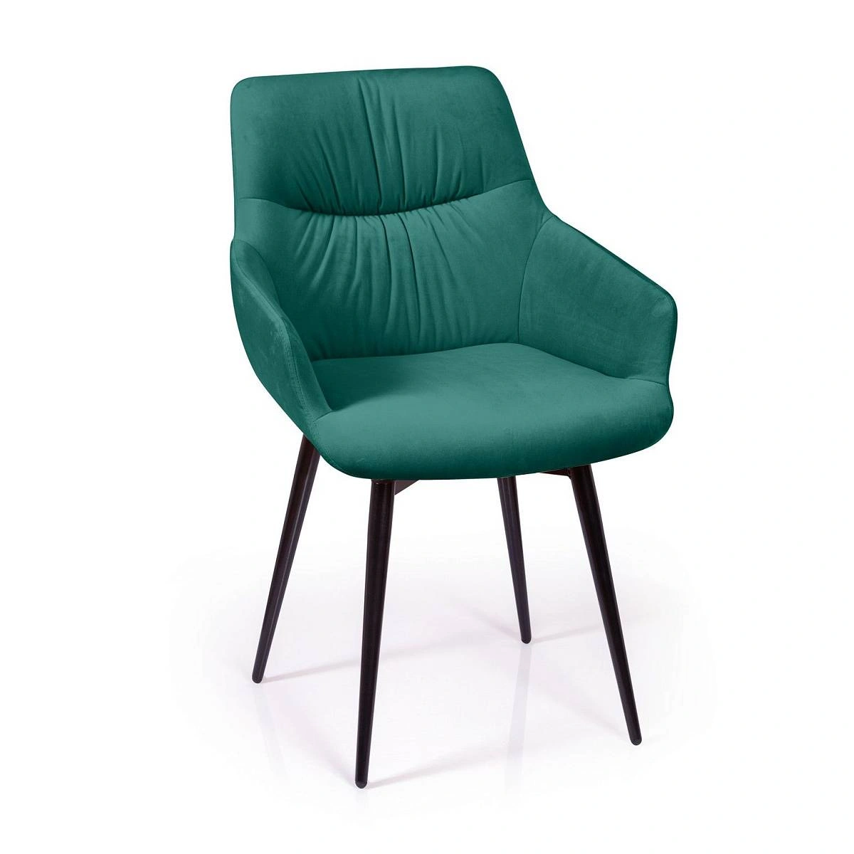 Стул Jordan поворотный 90 градусов, функция возврата, антишум, бархат зеленый 19 фото