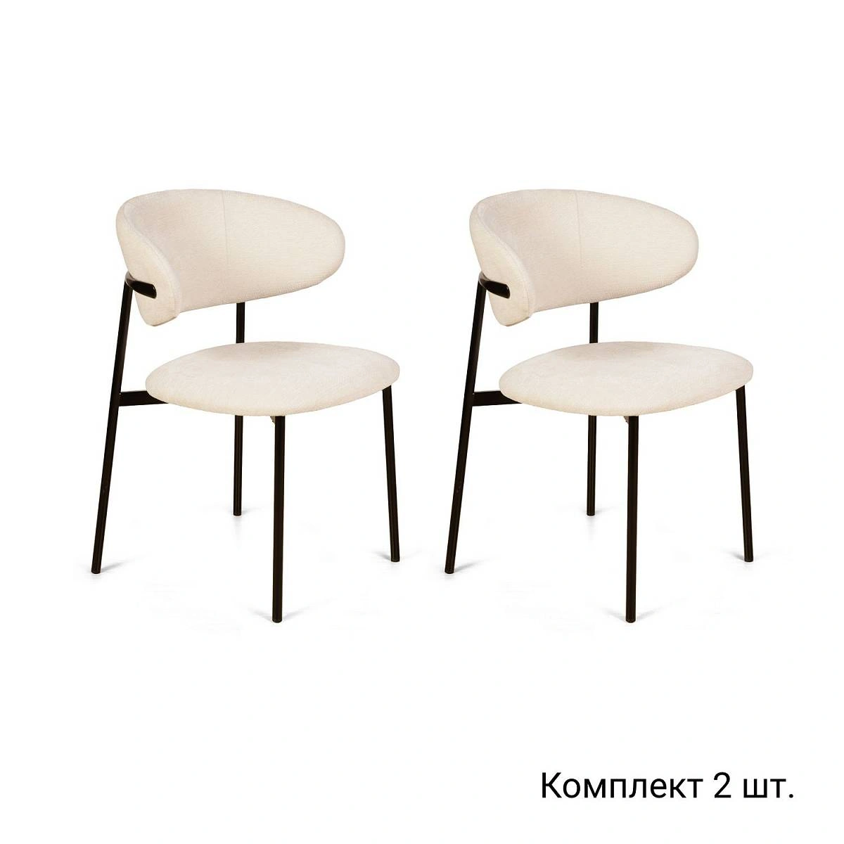 Стул Адель, комплект (2 шт), шенилл Reef cream фото