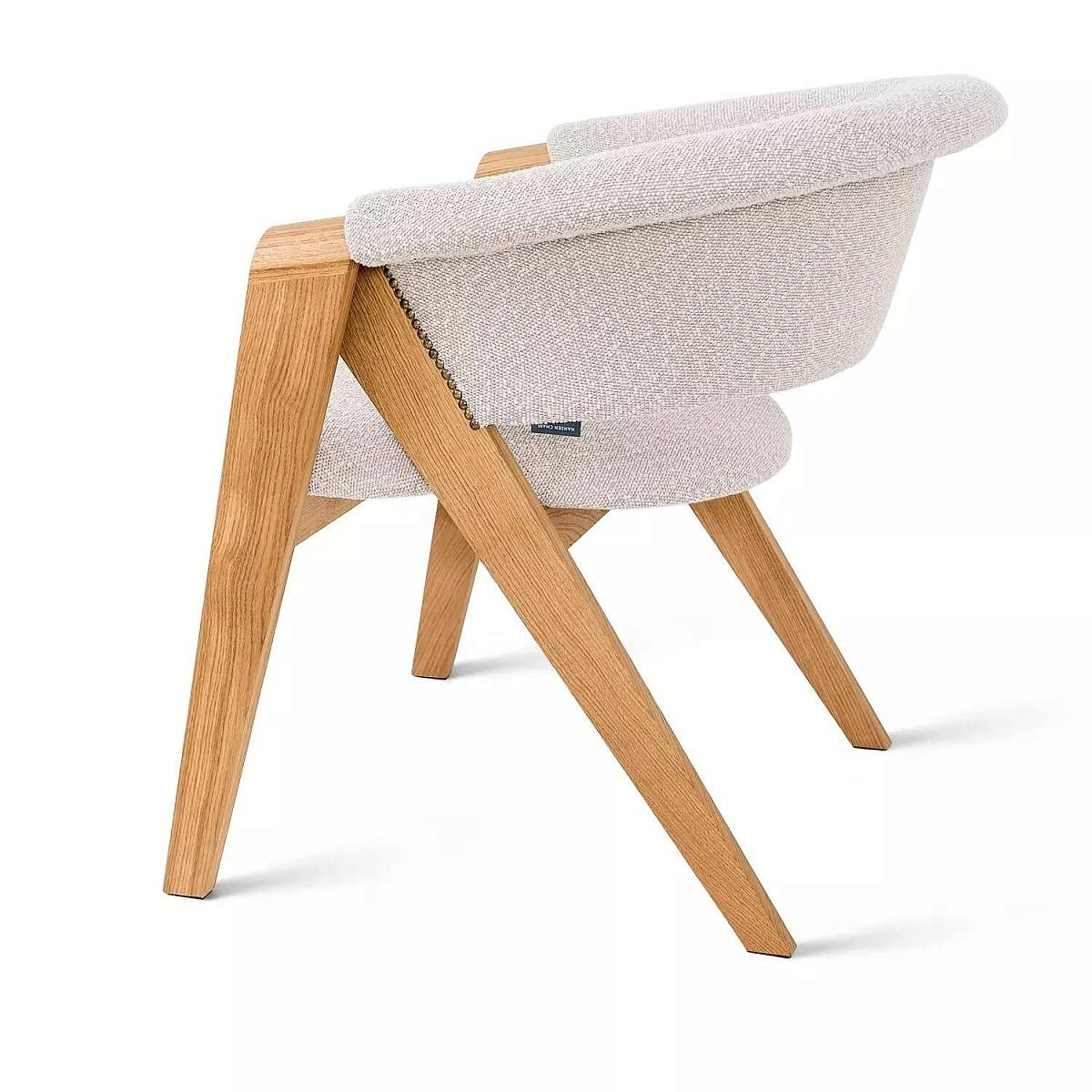 Кресло Claus, дуб натуральный, букле, серый изображение Кресло Claus, дуб натуральный, букле, серый фото