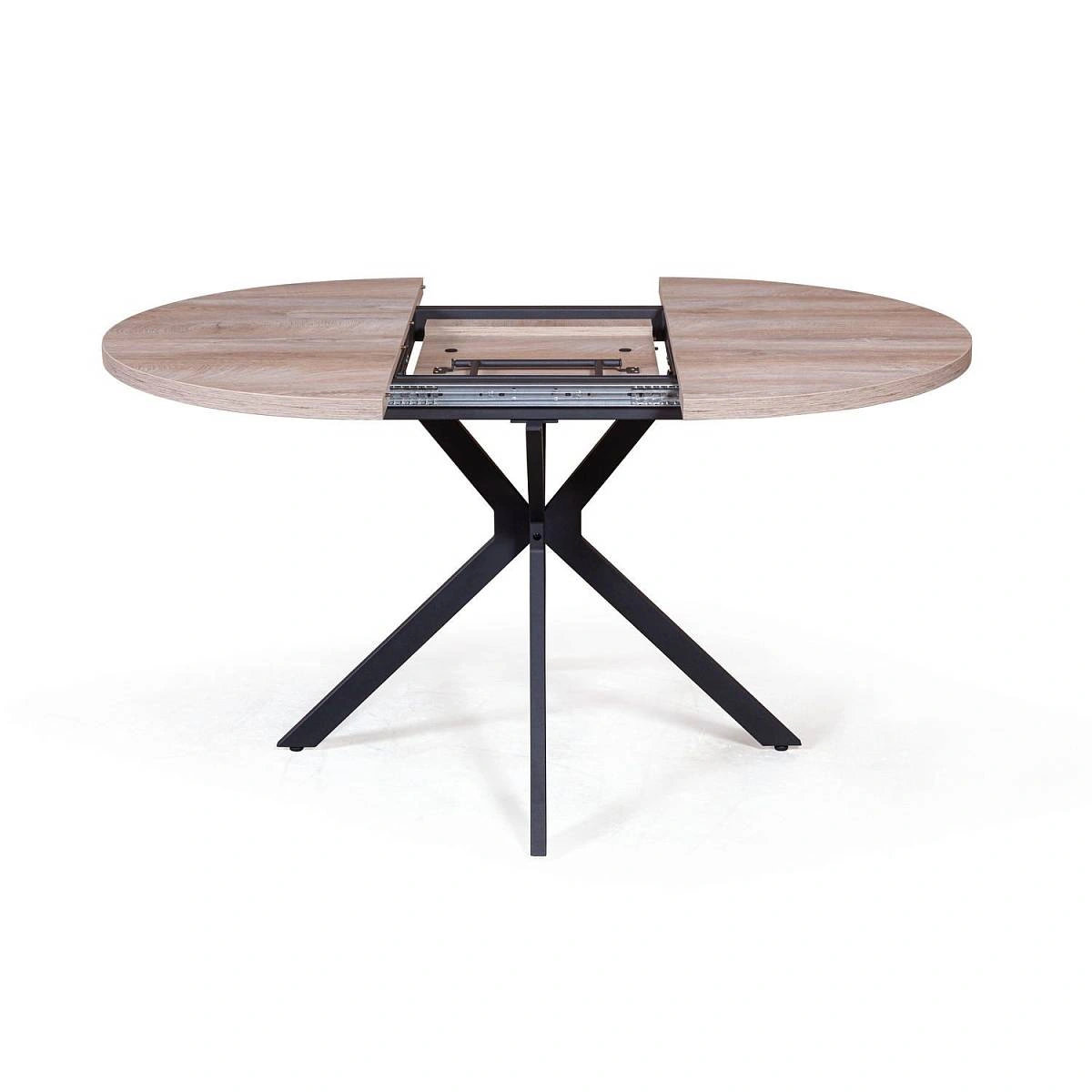 Стол круглый Vegas раздвижной (100+40) дуб эндгрейн изображение Стол круглый Vegas раздвижной (100+40) дуб эндгрейн фото