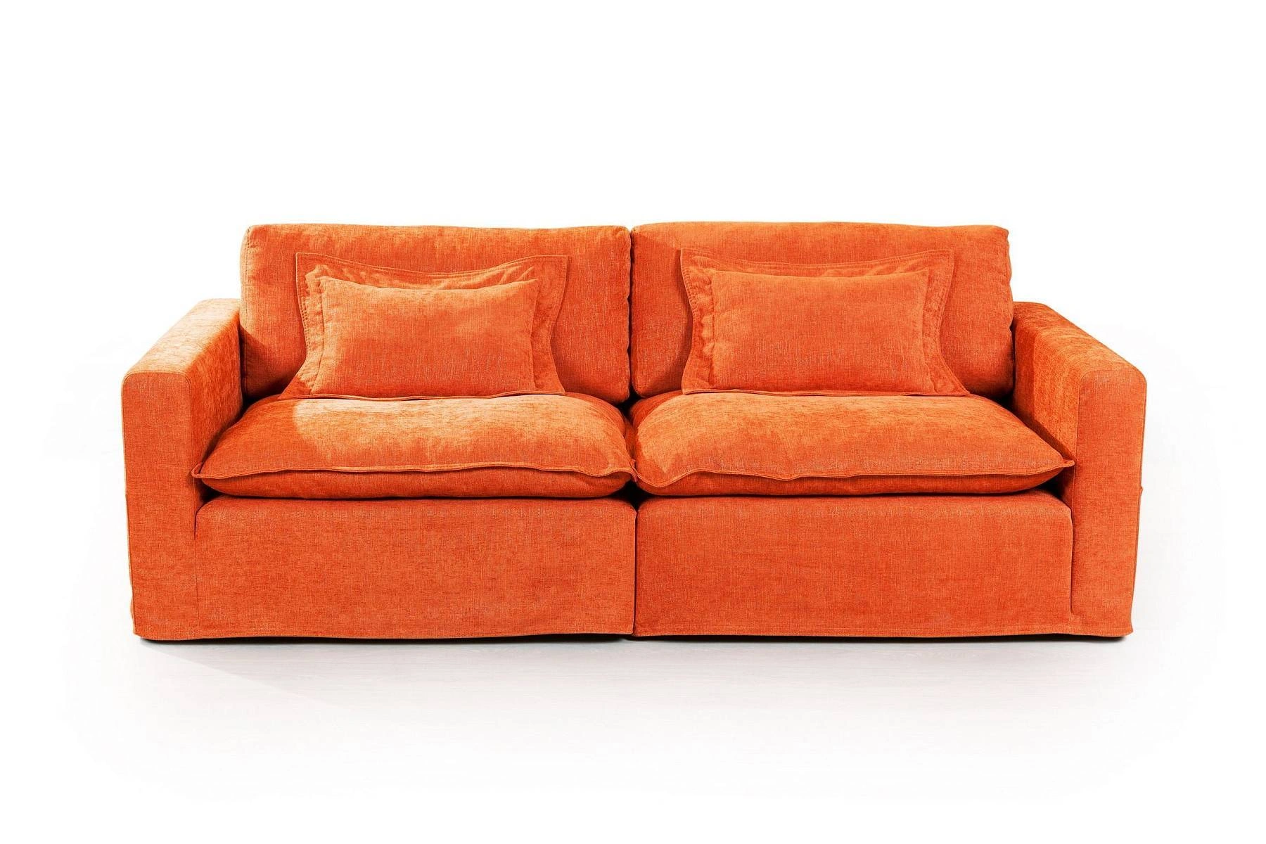 Island диван рогожка оранжевый фото