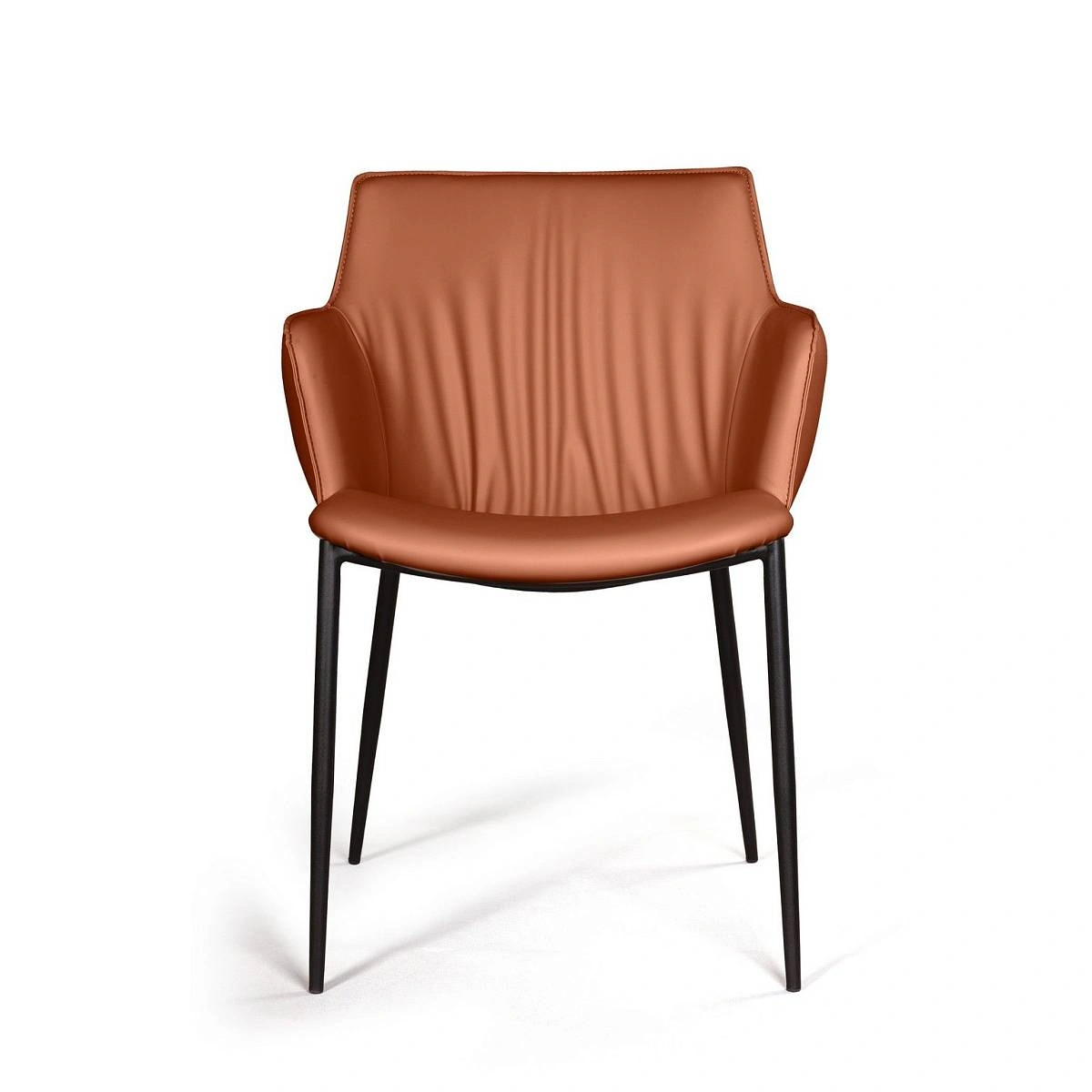 Стул с подлокотниками Sofia, экокожа soft-touch, терракот изображение Стул с подлокотниками Sofia, экокожа soft-touch, терракот фото