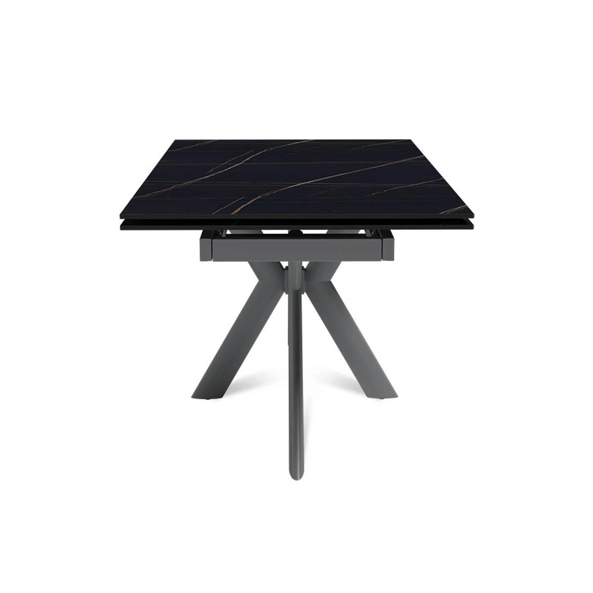 Стол раскладной Strong (160+40+40), керамика матовая Black Gold изображение Стол раскладной Strong (160+40+40), керамика матовая Black Gold фото