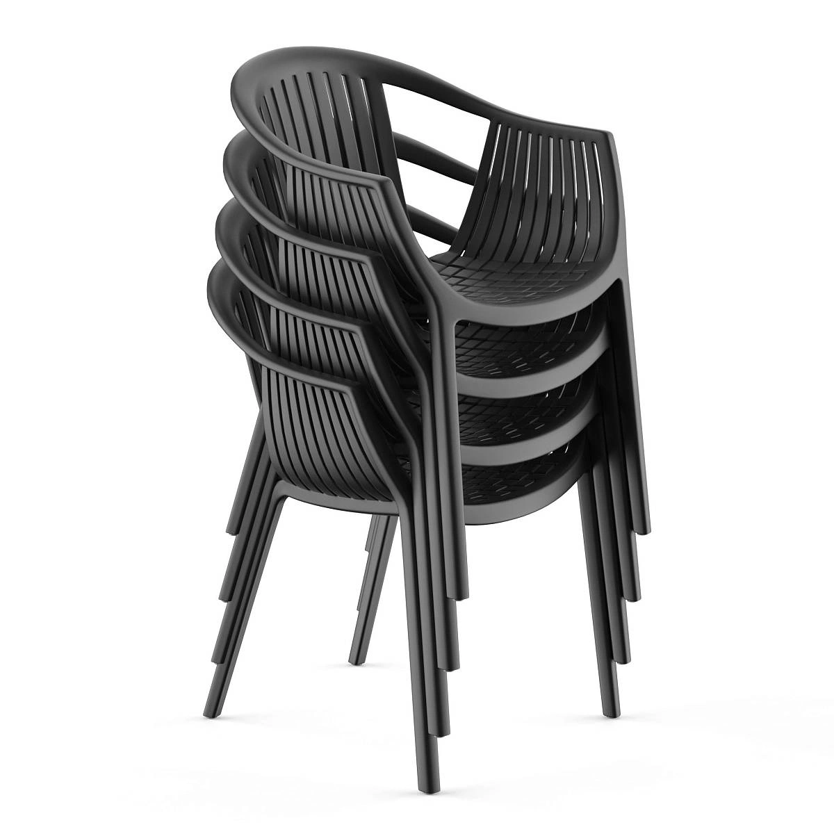 Стул с подлокотниками EPOS, (комплект 2 шт), пластик черный изображение Стул с подлокотниками EPOS, (комплект 2 шт), пластик черный фото