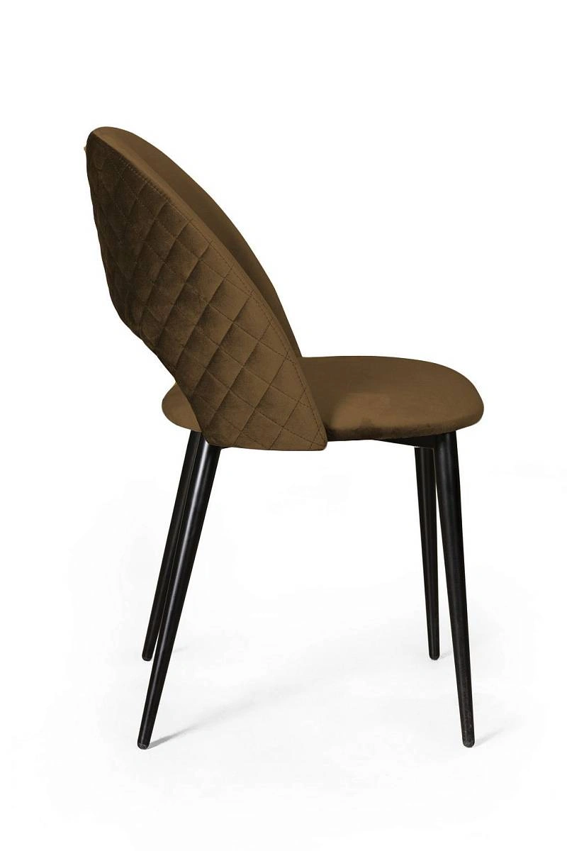 Стул Max ромб, бархат коричневый 12 изображение Стул Max ромб, бархат коричневый 12 фото
