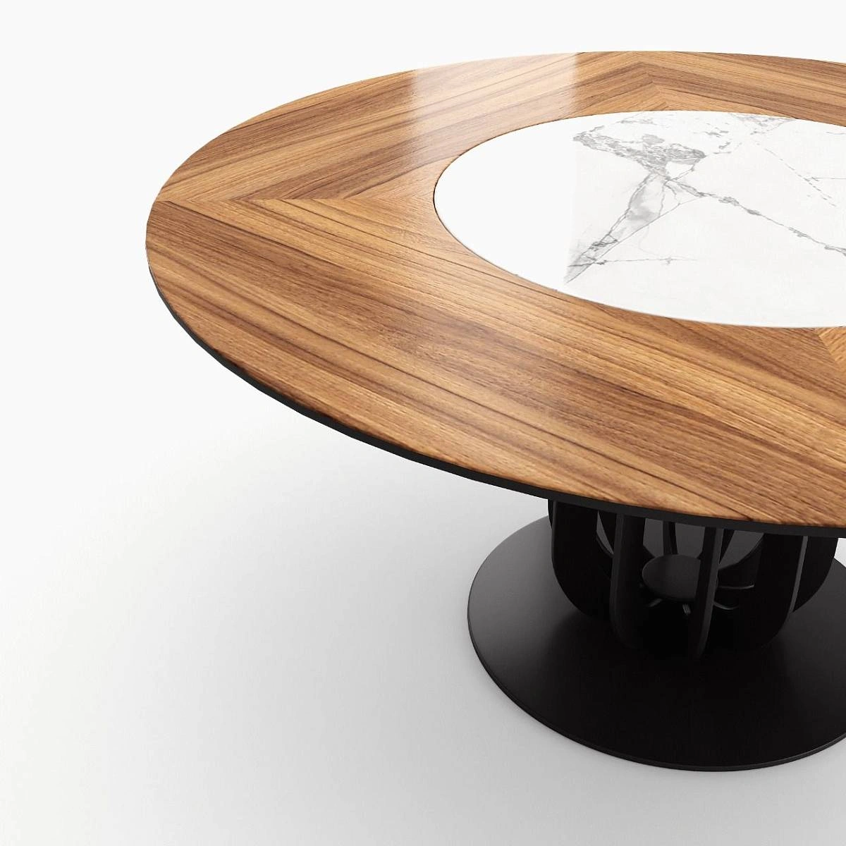 Стол круглый Soho 160, керамика светлая матовая изображение Стол круглый Soho 160, керамика светлая матовая фото