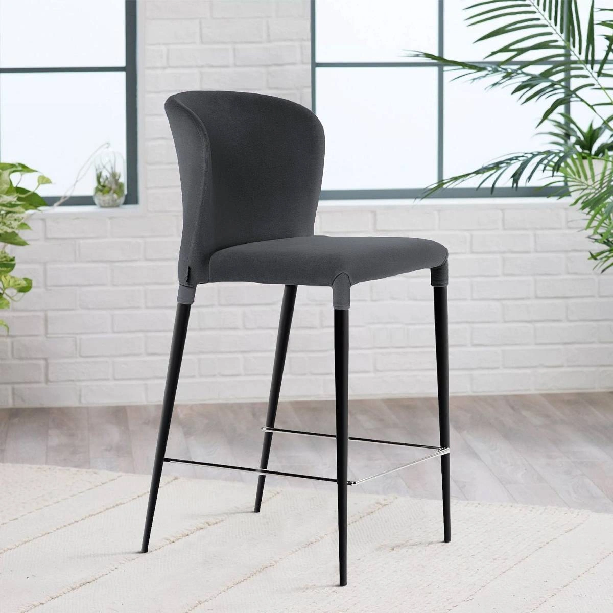 Стул полубарный Albert, бархат 03 /опора конус изображение Стул полубарный Albert, бархат 03 /опора конус фото