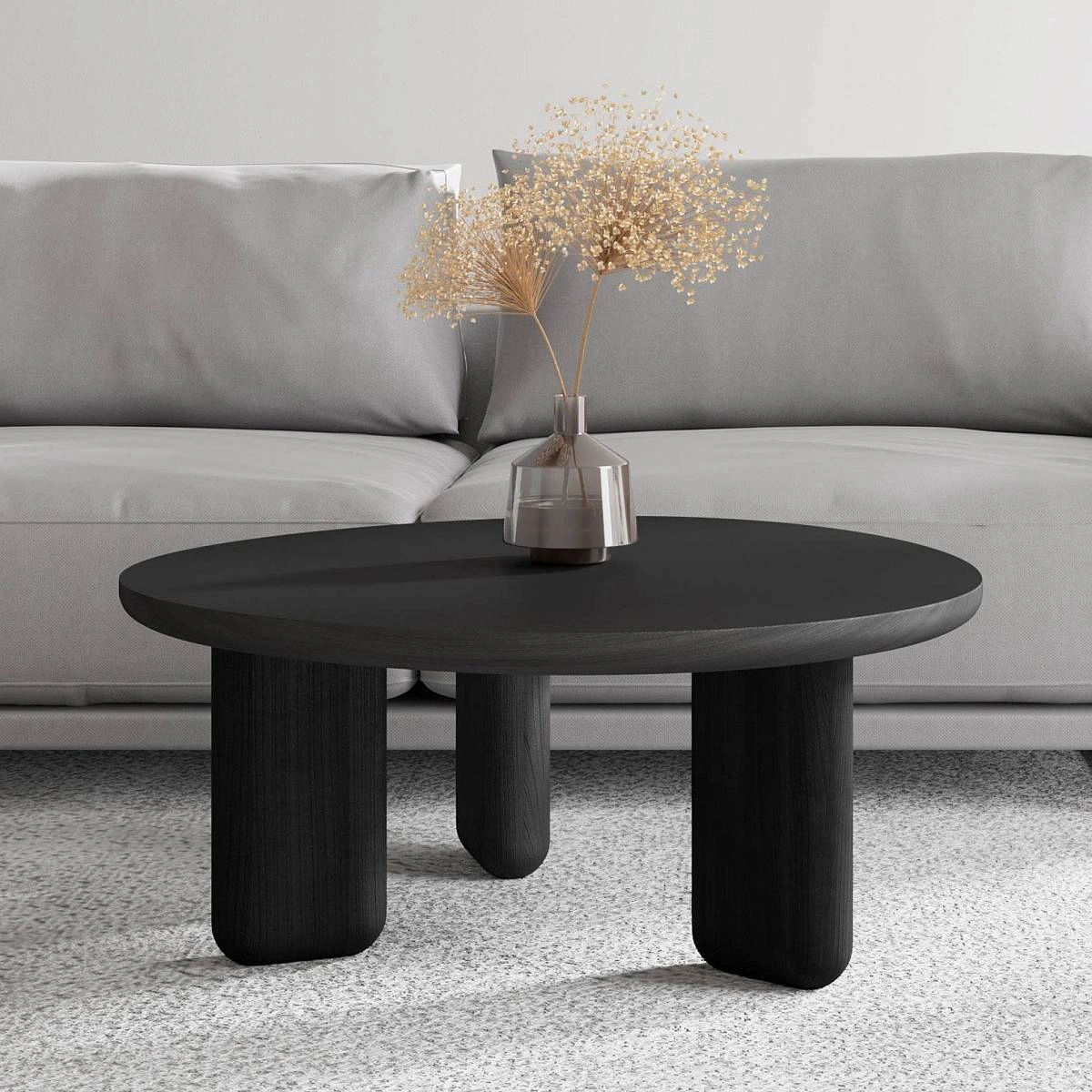 Журнальный столик Momo D800 массив / пластик fenix черный фото