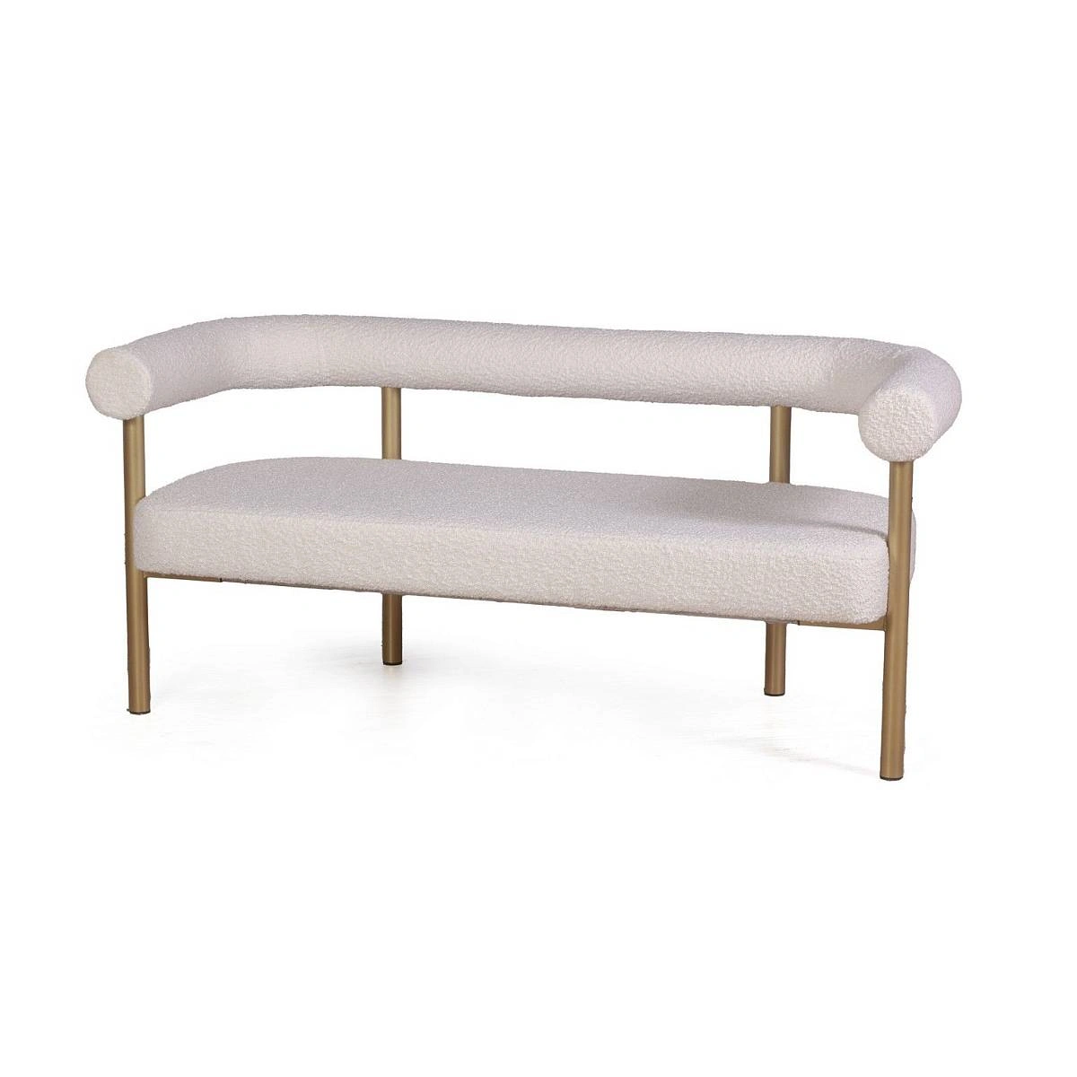 Диван Biggi, букле Turin ivory / опоры золото изображение Диван Biggi, букле Turin ivory / опоры золото фото