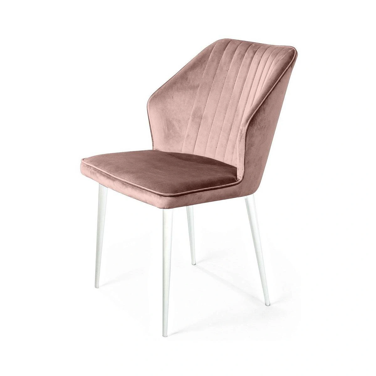 Стул Berg, бархат бежевый 5 / белый конус изображение Стул Berg, бархат бежевый 5 / белый конус фото