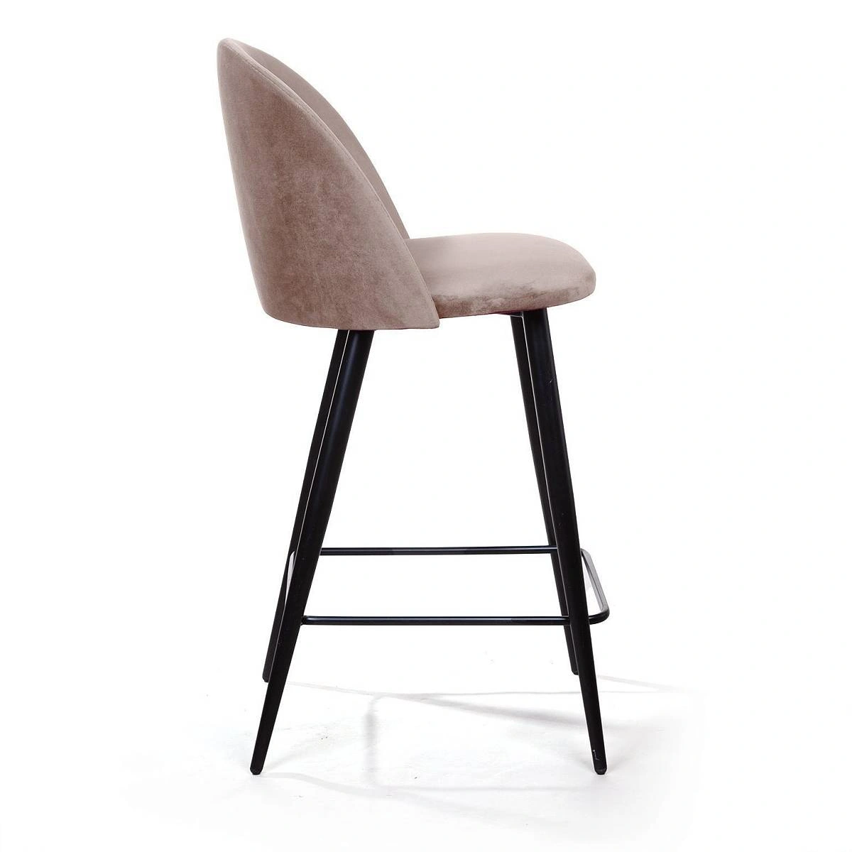 Стул полубарный Thomas, бархат пепельно-бежевый 25 изображение Стул полубарный Thomas, бархат пепельно-бежевый 25 фото