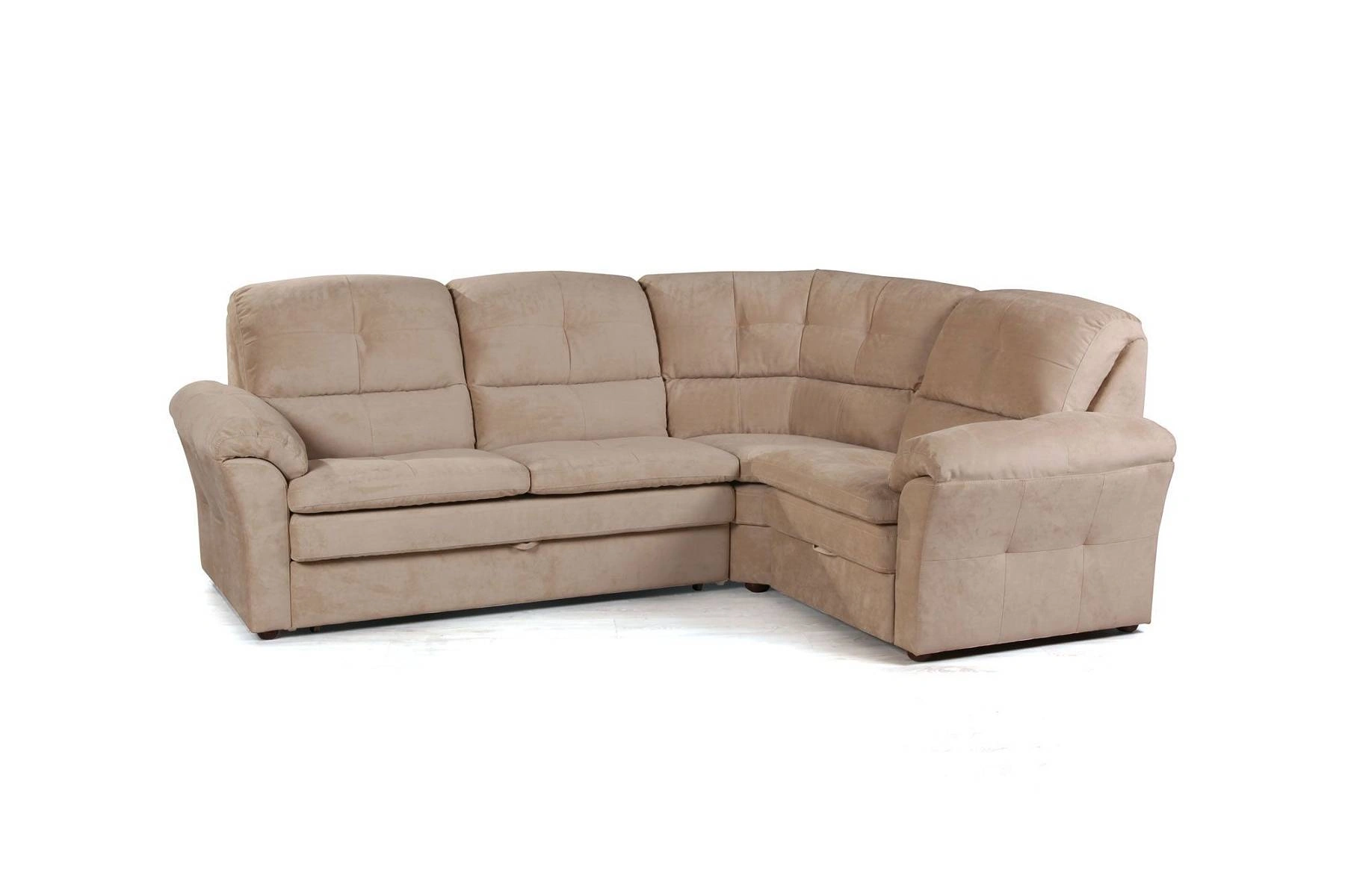 Diamante диван-кровать угловой велюр бежевый изображение Diamante диван-кровать угловой велюр бежевый фото