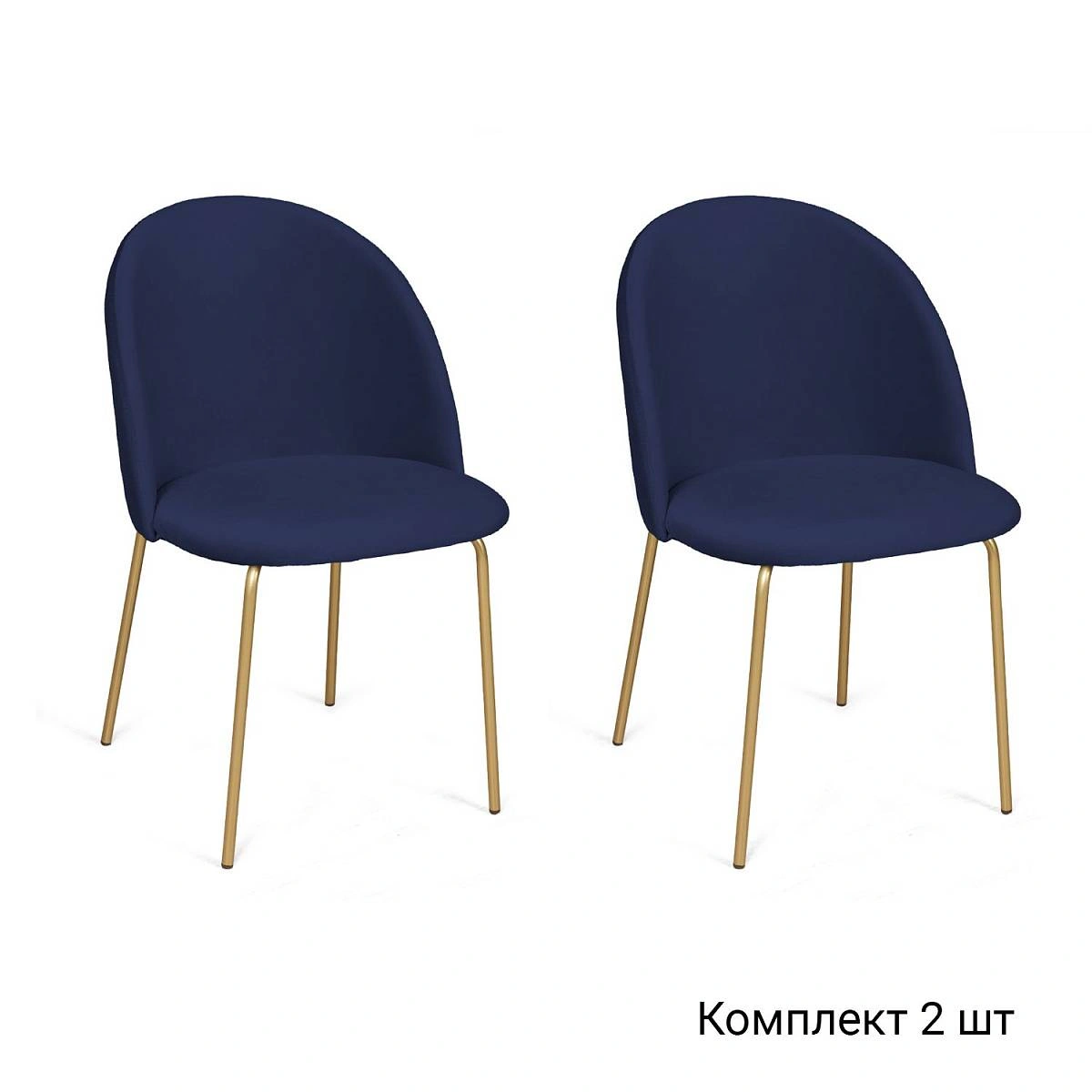 Стул Nord, комплект (2 шт), бархат 81 / опора золото фото