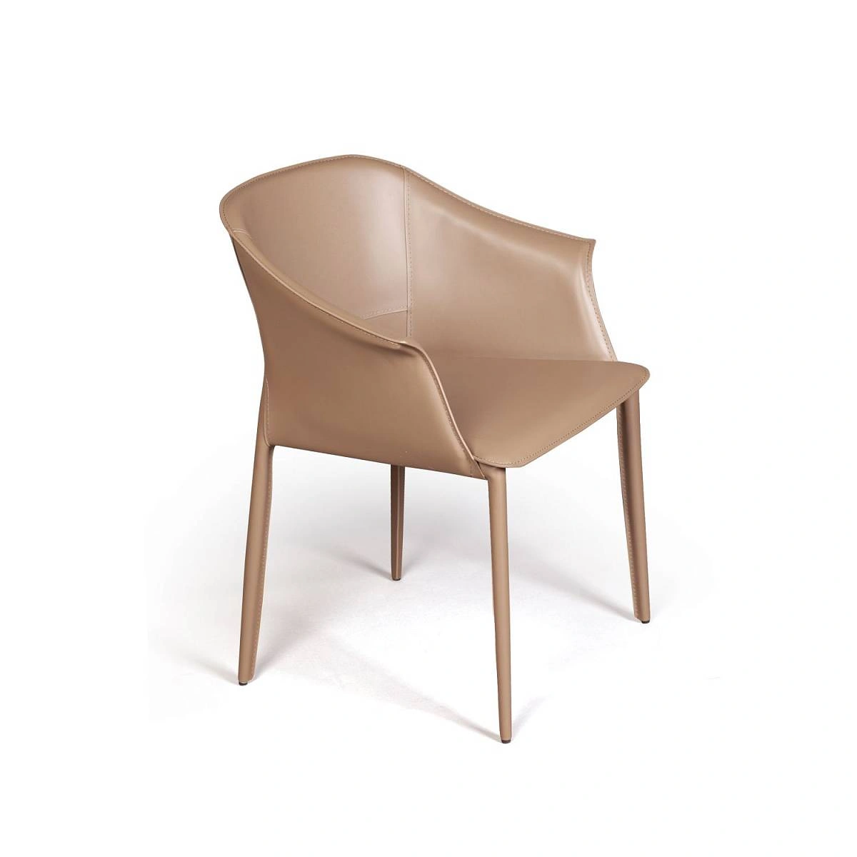 Стул с подлокотниками GIO, кожа хаки-тауп изображение Стул с подлокотниками GIO, кожа хаки-тауп фото