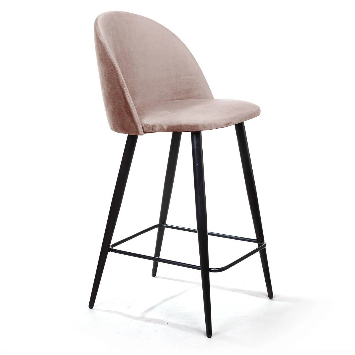 Стул полубарный Thomas, бархат пепельно-бежевый 25 изображение Стул полубарный Thomas, бархат пепельно-бежевый 25 фото