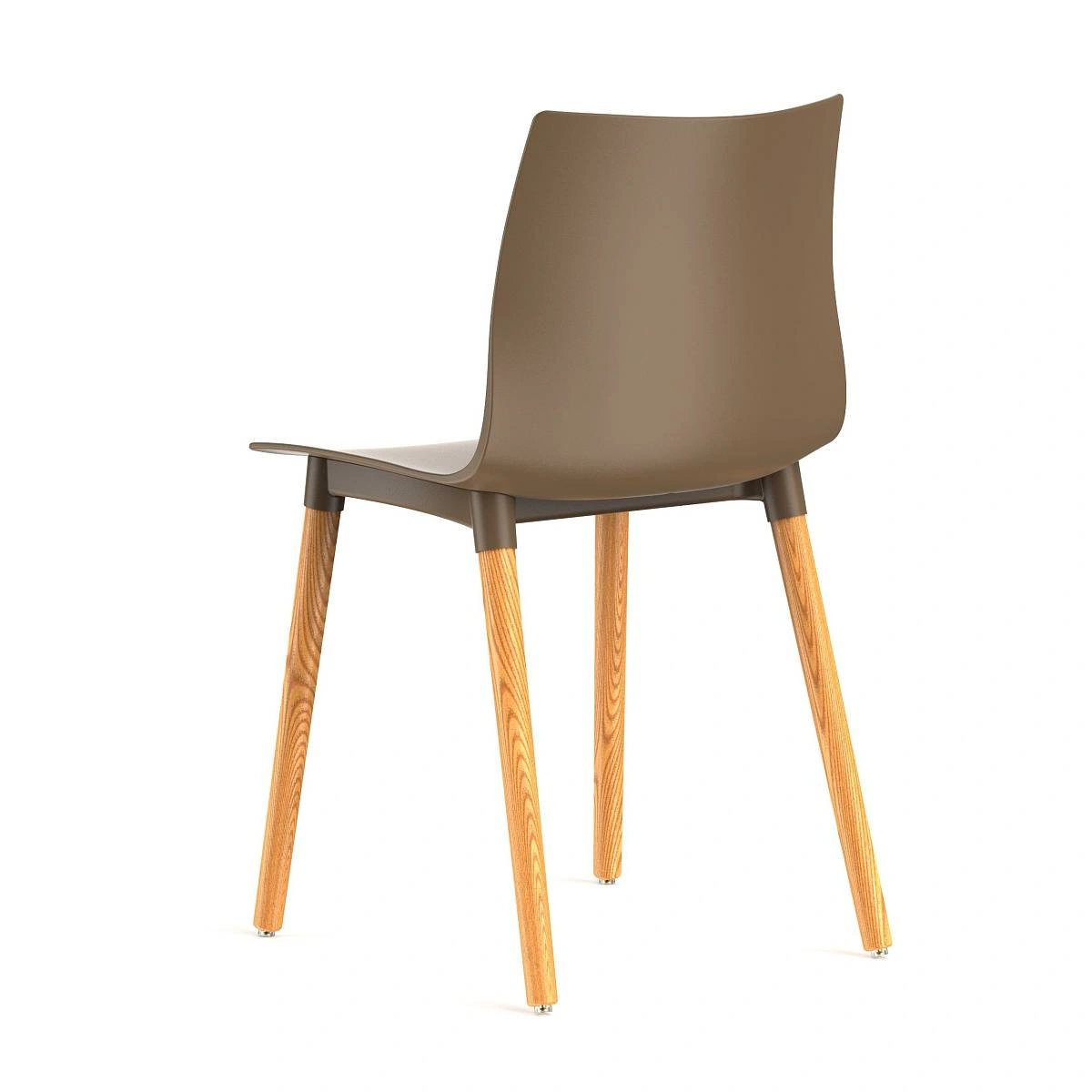 Стул Bras, (комплект 2 шт), пластик капучино / опоры дерево фото