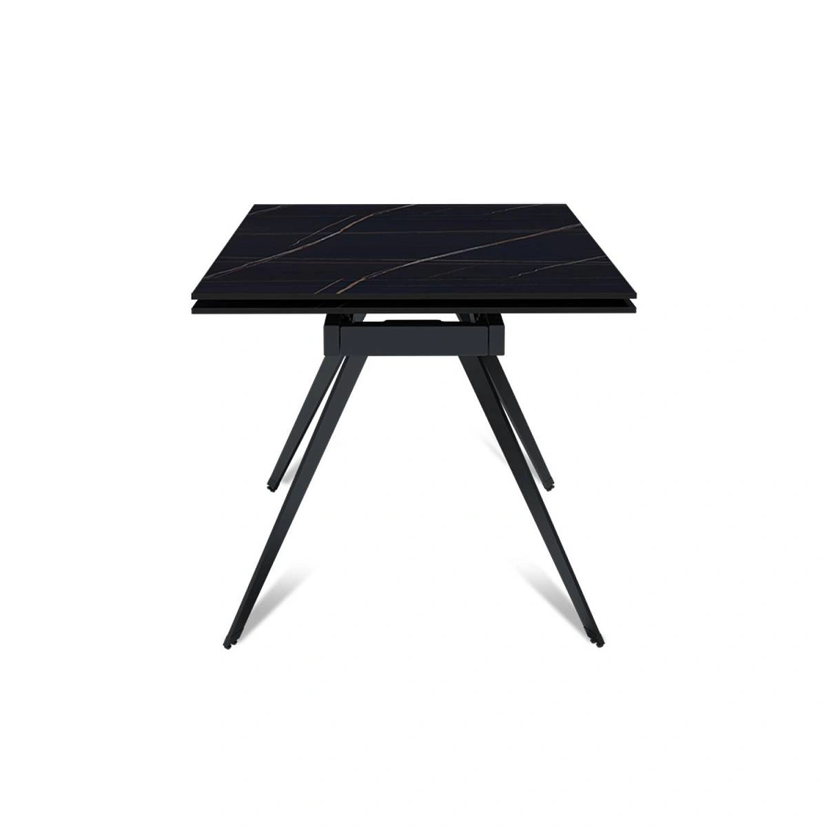 Стол раскладной Rhein (140+40+40), керамика матовая Blackgold изображение Стол раскладной Rhein (140+40+40), керамика матовая Blackgold фото