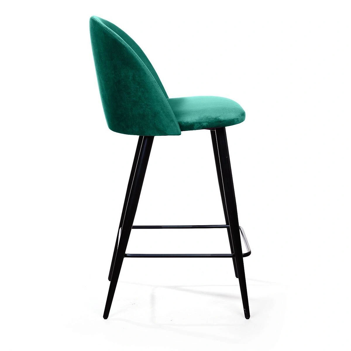 Стул полубарный Thomas, бархат зелёный 19 изображение Стул полубарный Thomas, бархат зелёный 19 фото