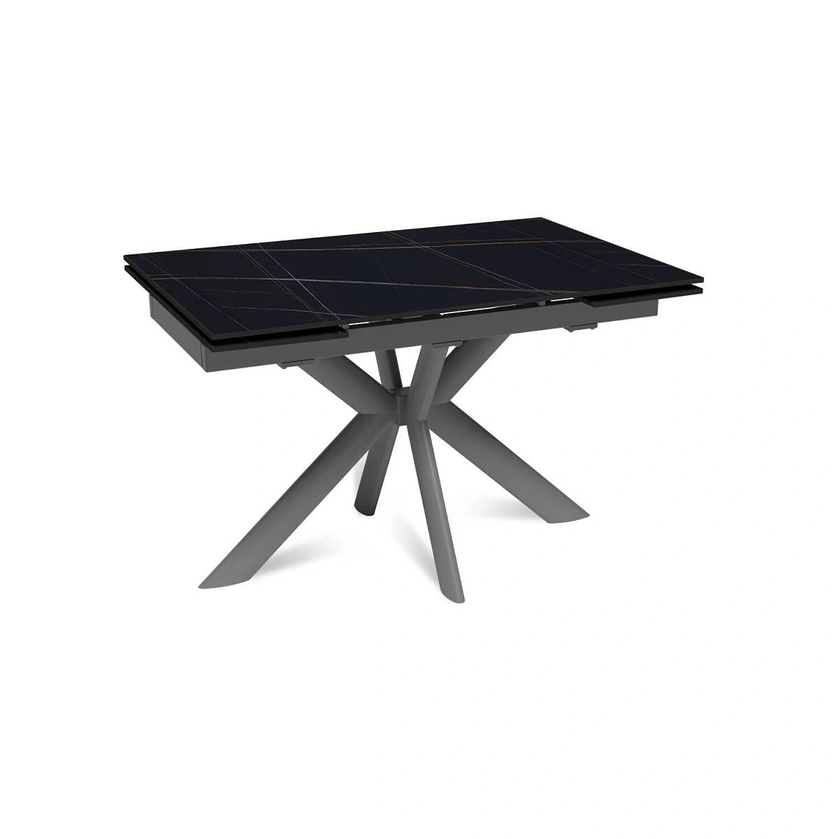 Стол раскладной Strong (120+30+30), керамика матовая Black Gold изображение Стол раскладной Strong (120+30+30), керамика матовая Black Gold фото