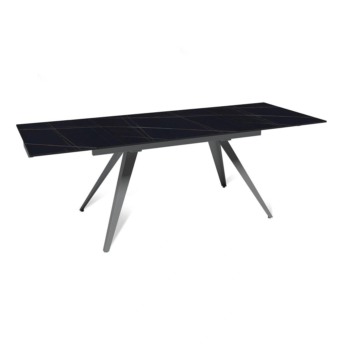 Стол раскладной Asti (140+40+40), керамика матовая Blackgold изображение Стол раскладной Asti (140+40+40), керамика матовая Blackgold фото