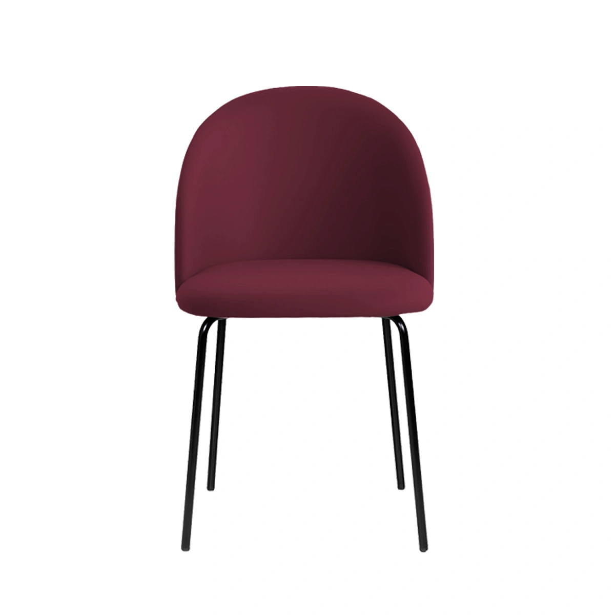 Стул Nord, комплект (2 шт), бархат винно-красный 16 / опора черная фото