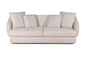 Бабл диван-кровать прямой, шенилл Reef cream