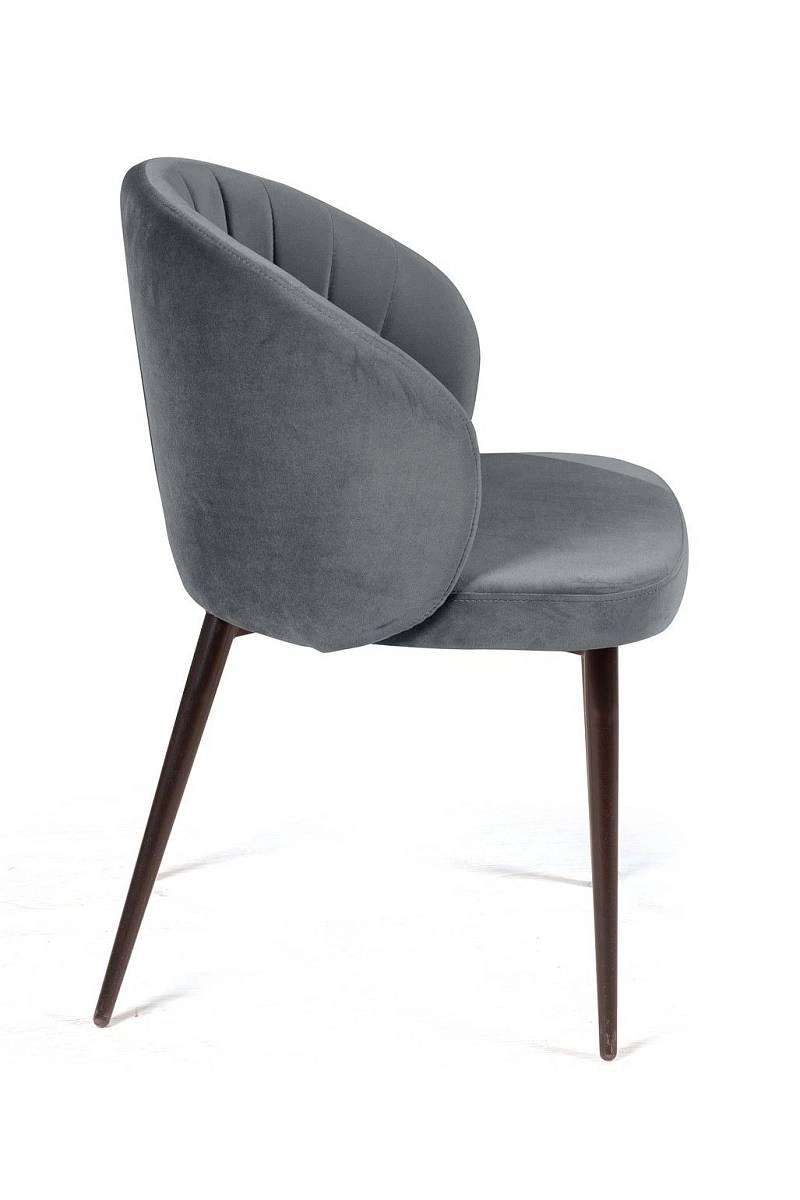 Стул Mont Blanc, бархат светло-серый 26 / черный конус изображение Стул Mont Blanc, бархат светло-серый 26 / черный конус фото