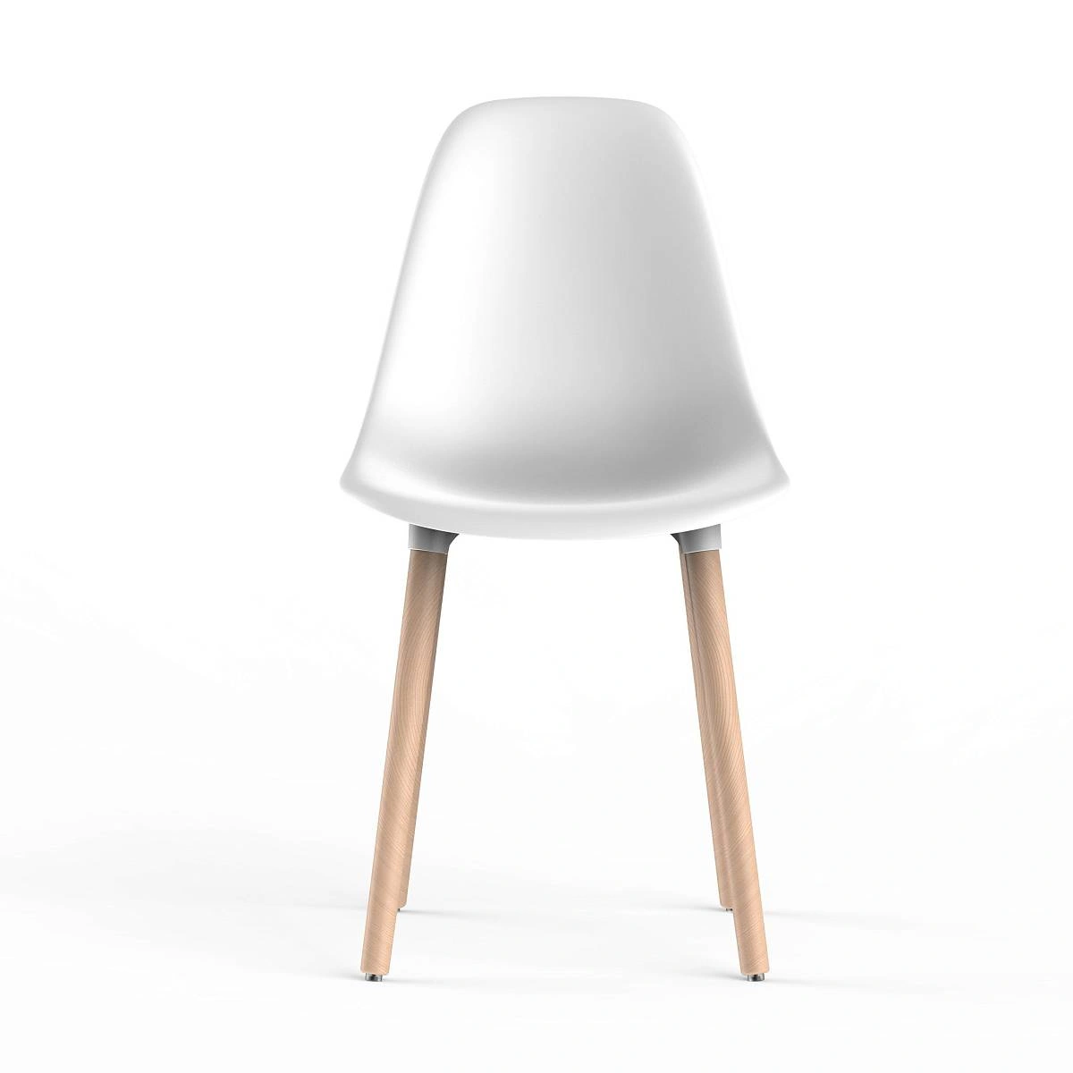 Стул Eames, (комплект 2 шт), пластик белый / опоры дерево фото