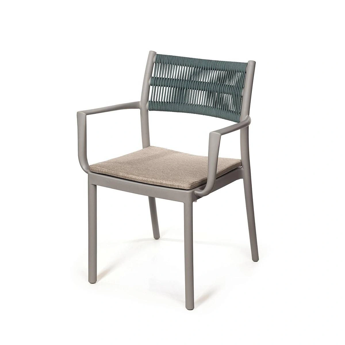 Стул Lars, пластик серый, с подушкой фото