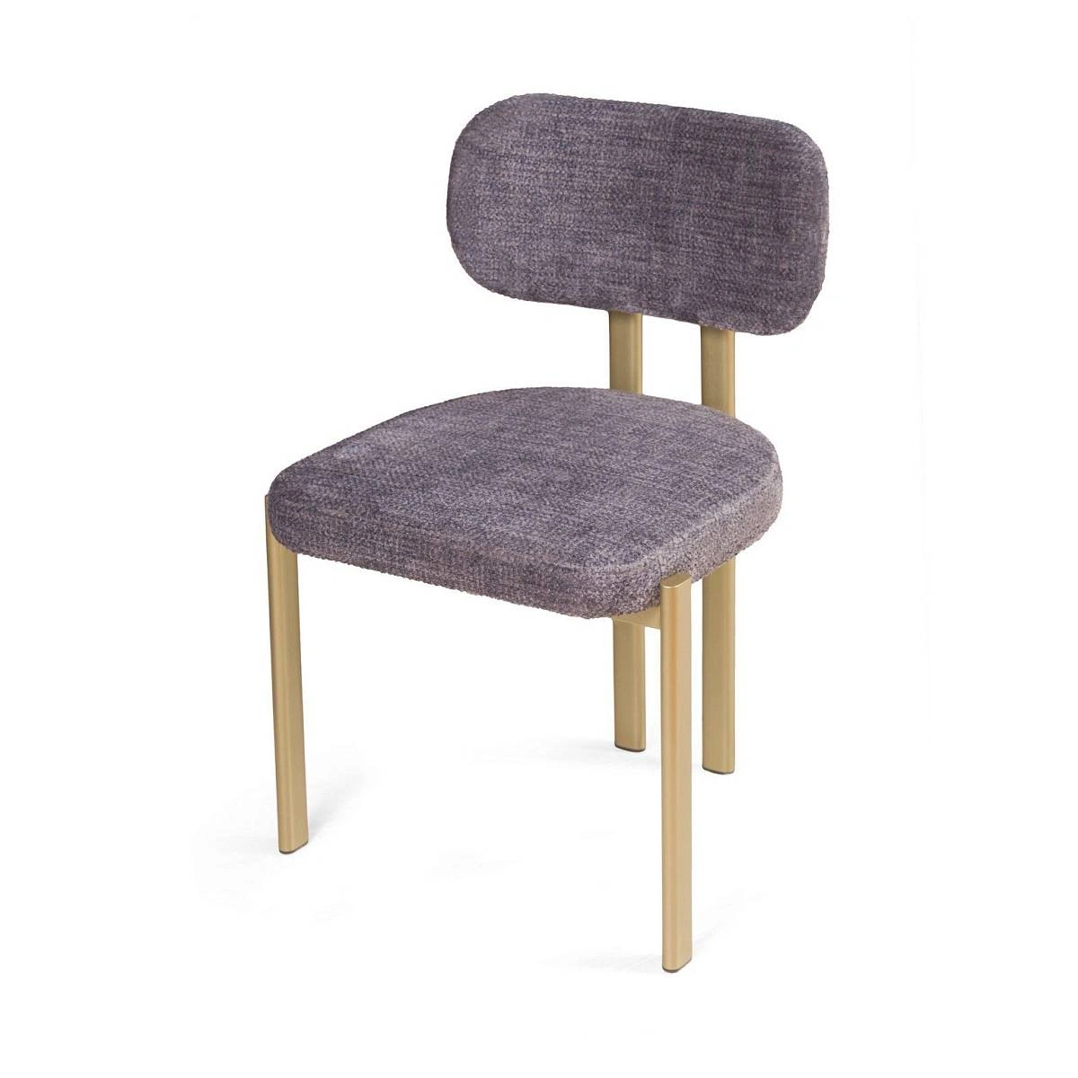 Стул Ervin, микромех Rozy dark grey / опоры шампань фото